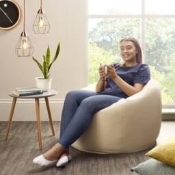 Faux Leather Beanbags Adult Bean Bag Beanbag Chair Gaming Ready Filled - thumbnail 2
