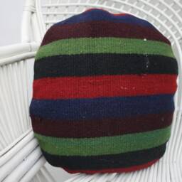 Kilim Pillow Cover, Covers, Cases, 16x16 Pink Round Hippie Throw 164 - thumbnail 3