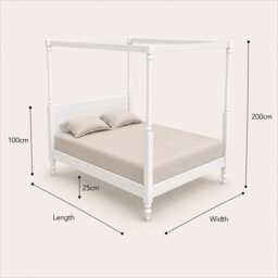 Four Poster Country Wooden Bed Frame By Get Laid Beds - thumbnail 3