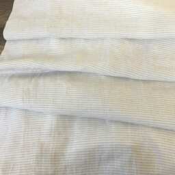 Stone Grey Ticking Striped Curtain, Linen Curtains Drapes, Custom - thumbnail 3