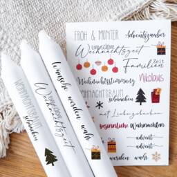 Candle Tattoos With Various Motifs - Waterslide Film Decorating Candles Christmas Tattoo - thumbnail 1
