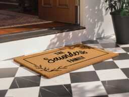 Custom Family Name Doormat Gift Idea - thumbnail 1