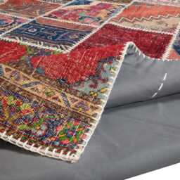 Multicolor Handmade Turkish Patchwork Rug - thumbnail 3