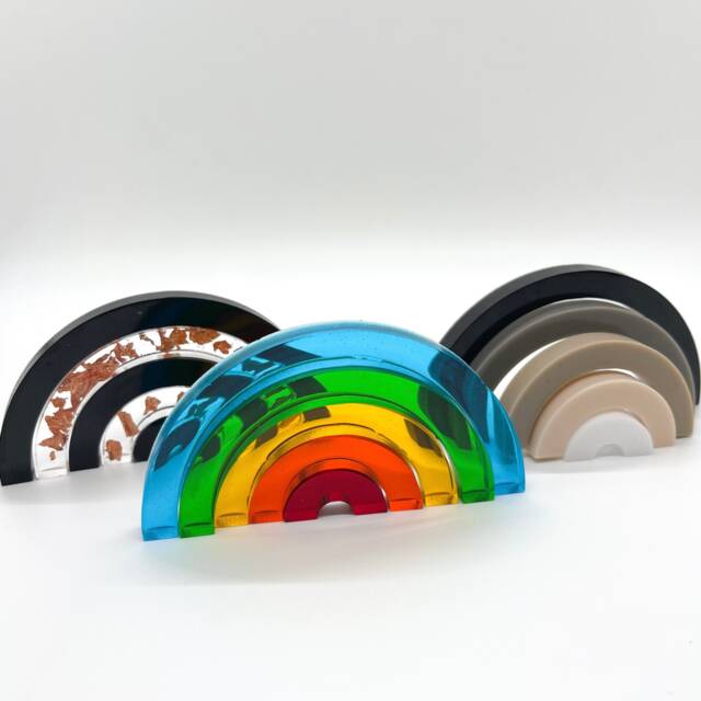 Custom Mini Resin Rainbow Stacker - image 1