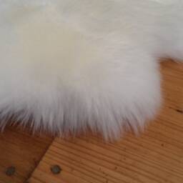 Sheepskin Lambskin Rug Natural White Double Fur Approx. 190 cm X 65 - thumbnail 3