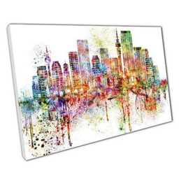 Johannesburg Skyline Canvas Art Colorful Wall Decor For Home Office - thumbnail 1