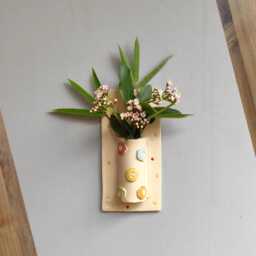 Handmade Ceramic Wall Planter Stoneware Vase For Air Plants - thumbnail 1