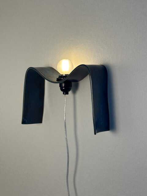 Navy Blue Plug-In Wall Sconce, Modern Dimmable Lamp, Minimal Lighting For Bedrooms, Living Rooms & Dining Areas, Contemporary Accent Light - image 1