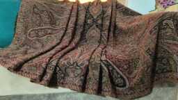 Luxury Boiled Pure Merino Wool Reversible Sofa Or Bed Throws - Ultimate Comfort & Style- Classic Indian Abstract Print - thumbnail 1