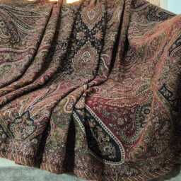 Luxury Boiled Pure Merino Wool Reversible Sofa Or Bed Throws - Ultimate Comfort & Style- Classic Indian Abstract Print - thumbnail 2