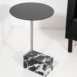 Side Table Marble Black Marquinia - In - thumbnail 4