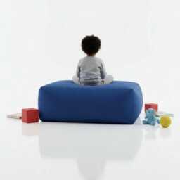 Bean Bag Rectangle Pouffe Footstools Royal Blue Ottoman Style Outdoor Indoor Water Resistant - thumbnail 3