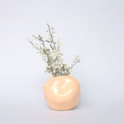 Ceramic Vase, Flower Handmade Ceramic, Special Gift, Enamel Pot Pen Holder, Tray, Balloon, Big Head - thumbnail 2