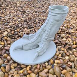 3D Printed T-Rex Foot Pen Pot - Dinosaur Desk Decor