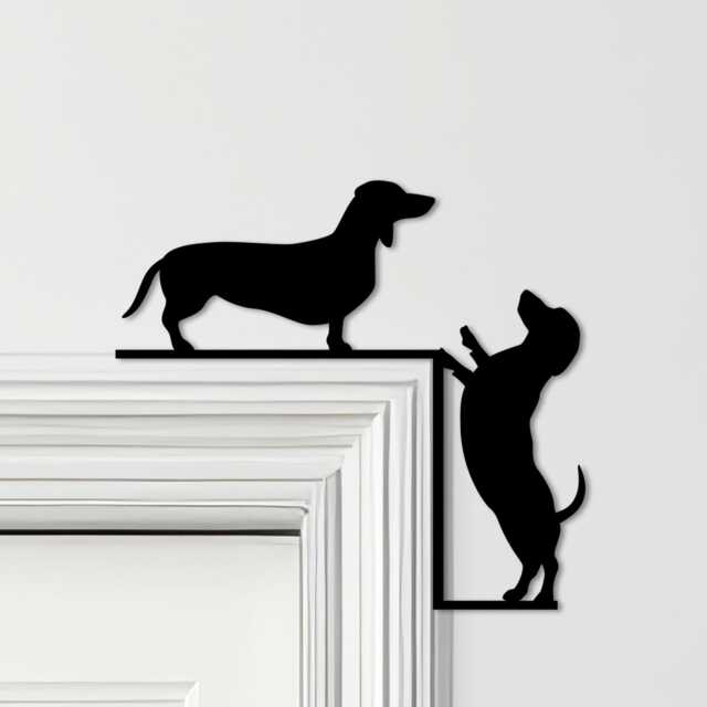 Door Topper Dachshund Dogs Various Colours Top Of Decorative Sign - Sign, Novelty Wall Decor, Frame Art, Art - image 1