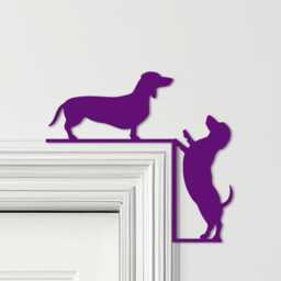 Door Topper Dachshund Dogs Various Colours Top Of Decorative Sign - Sign, Novelty Wall Decor, Frame Art, Art - thumbnail 4