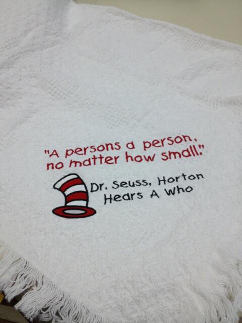 Literary Great Nursery Blanket, Children's Afghan, Childrens Author Quotes, Top Hat Cartoon Cat, Baby Throw, Shower Gift - image 1