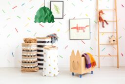Origami Lampshade Viridian Green Paper Lamp, Kids Room Decor