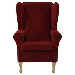 Ruby Swirl Wingback Armchair Fontana Upholstered High Back Chair - thumbnail 2