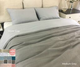 Reversible Duvet Cover in Natural Linen Duvet Cover, 80+ Fabric Choices, Pick Your Color Combinations, Custom Size