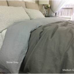 Reversible Duvet Cover in Natural Linen Duvet Cover, 80+ Fabric Choices, Pick Your Color Combinations, Custom Size - thumbnail 2