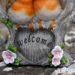 Welcome Robin Statue Home Garden British Robins Bird Sculpture Outdoor Ornament Appear Gift - thumbnail 3