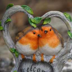 Welcome Robin Statue Home Garden British Robins Bird Sculpture Outdoor Ornament Appear Gift - thumbnail 2