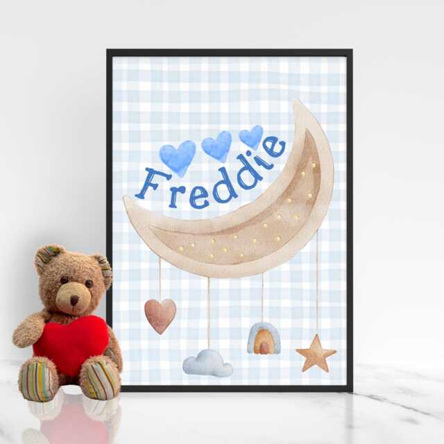 Personalised A4 Name Poster, Baby Wall Art, Simple Design, Minimalist Nursery Decor Print, New Gift - image 1