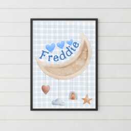 Personalised A4 Name Poster, Baby Wall Art, Simple Design, Minimalist Nursery Decor Print, New Gift - thumbnail 3