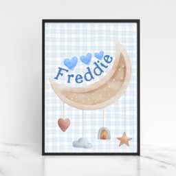 Personalised A4 Name Poster, Baby Wall Art, Simple Design, Minimalist Nursery Decor Print, New Gift - thumbnail 4