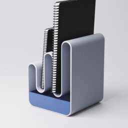 Notebook Holder With Drawer Minimalist Desk Organiser Modern A5 A6 Storage 3D Printed Office Decor - thumbnail 2