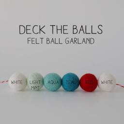 Christmas Decor - Gifts Felt Ball Garland Holiday Pom Pom Merry & Bright Baby Shower Hostess Gift - thumbnail 2