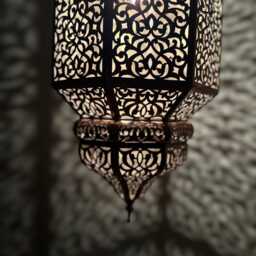 Moroccan Brass Lantern - An Artisanal Pendant Lamp Masterpiece For Your Home Deco, Handmade Ceiling Light, Light - thumbnail 2