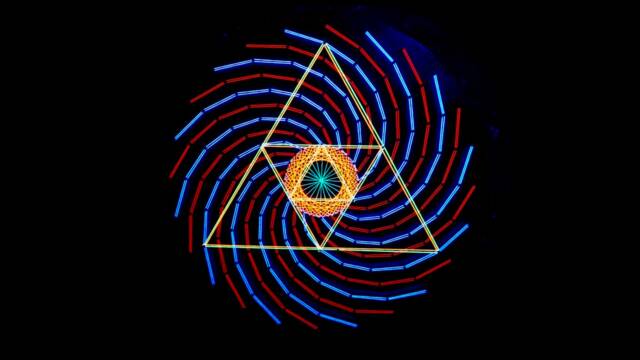 Uv String Art Psychedelic Cosmic Mandala, 30x30cm/11.8 Inches Handmade Wall Art, Black Light, 3D, Home Decor, Wall Hanging, Yoga Art, Thread &nails - image 1