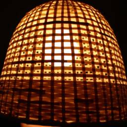 Bell Shaped Bamboo Pendant Light - Rustic Woven Lighting - 11.8'' - thumbnail 3