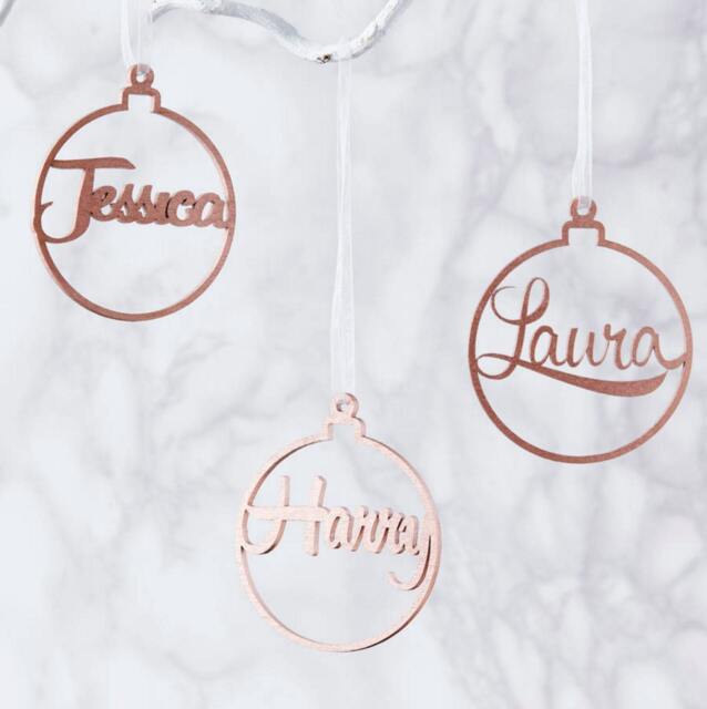 Metallic Personalised Bauble Christmas Decoration - image 1