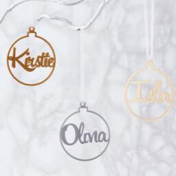 Metallic Personalised Bauble Christmas Decoration - thumbnail 2
