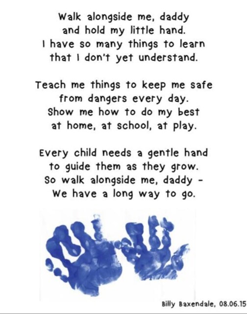 Walk Alongside Me Picture, Father's Day Gift, Personalised Daddy, Dad Present, Special Gift For Christmas Grandparent - image 1