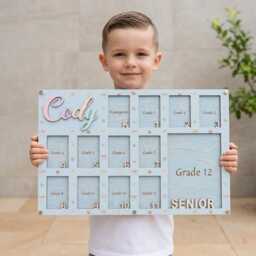 Personalized School Years Photo Frame, Picture Pre K To Graduation Custom Name - thumbnail 2