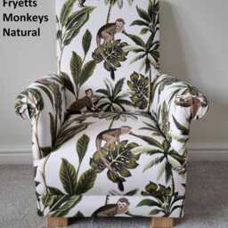 Kids Armchair Jungle Boogie Longleat Safari Fabric Prairie Animals Velvet Tiger Grey Acacia Children's Chair Seat Nursery Boys Girls - thumbnail 4