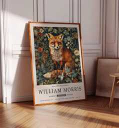 William Morris Poster, Fox Print, Animal Floral Botanical Decor, Kew Gardens Art, Wall Art - thumbnail 1