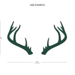 Stag Antlers - Vinyl Wall Decals Peel & Stick Deer Doe Horns Stickers Wilderness Forest Wild Animal Boys Girl Baby Nursery Kids Room - thumbnail 3