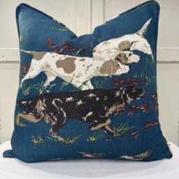 Schumacher Luxury Designer Pointers Blue Cushion Pillow Cover - thumbnail 3