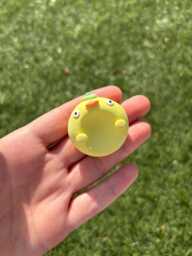 Duck Polymer Clay Worry Stone - Yellow Kawaii Anxiety Buddy - Pocket Hug - thumbnail 1