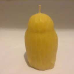 100% Pure Beeswax Owl Sculpted Pillar Candles - Set Of 3 - Handmade Candle - thumbnail 3