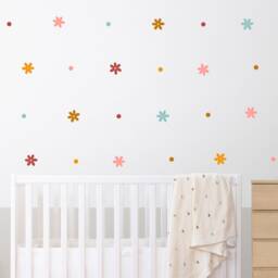 Floral Nursery Wall Stickers Boho Flower Decals, Kids Room Decor - thumbnail 2