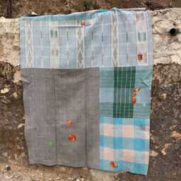 Vintage Cotton Kantha Quilt Block Print Reversible Patchwork Bedspread Handmade Blanket - thumbnail 4