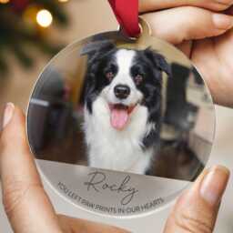 Cat Memorial Ornament, Christmas Photo Ornaments, Lover Gift, Custom Pet Personalised Tree Decorations - thumbnail 1
