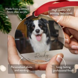 Cat Memorial Ornament, Christmas Photo Ornaments, Lover Gift, Custom Pet Personalised Tree Decorations - thumbnail 3
