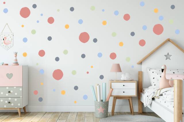 Polka Dot Wall Stickers Multi-Sized Nursery Decor - image 1